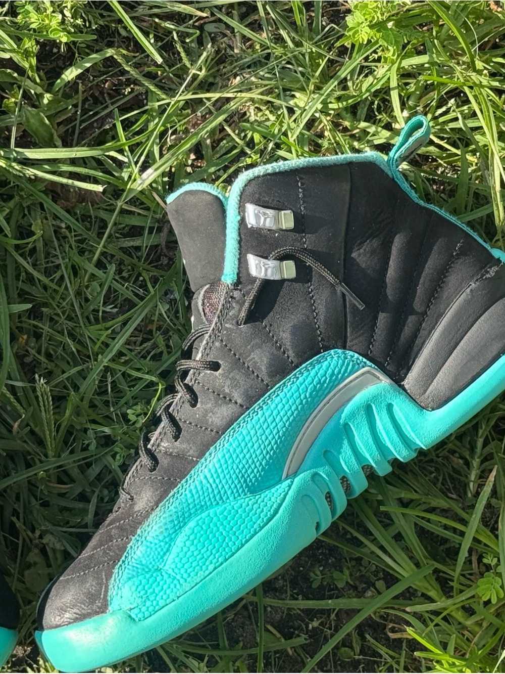 Jordan 12 Retro Hyper Jade  GS - Picture 8 of 10
